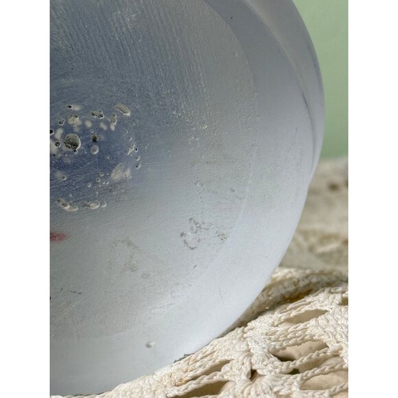 Vintage 90's Fellerman Art Glass Head Sculpture Blue Hair - Picture 15 of 16